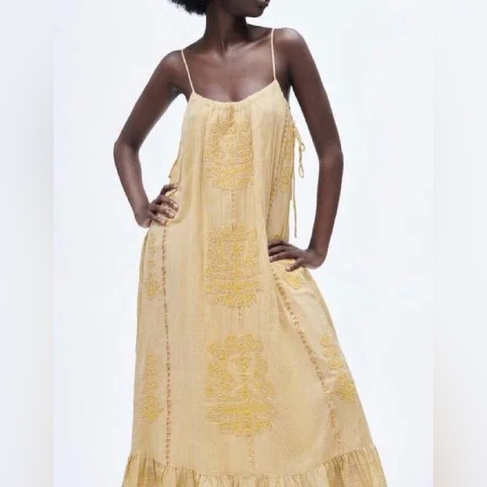 Zara Embroidered Maxi Dress